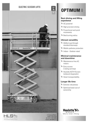 Haulotte Optimum 8 spec sheet