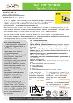 HLS MEWPs for Managers Training Guide