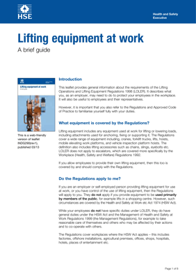 HLS LOLER regulations download