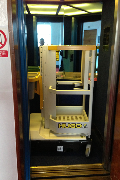 Hugo lift fits in most passenger lifts