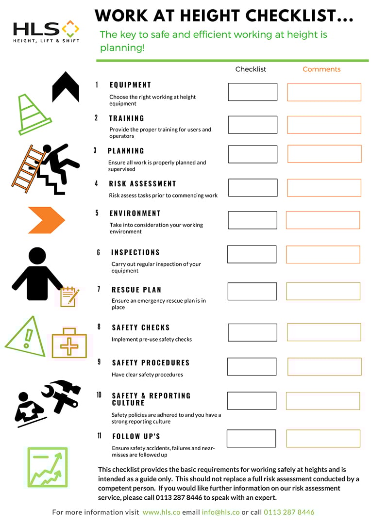 HLS Work At Height Checklist PREVIEW